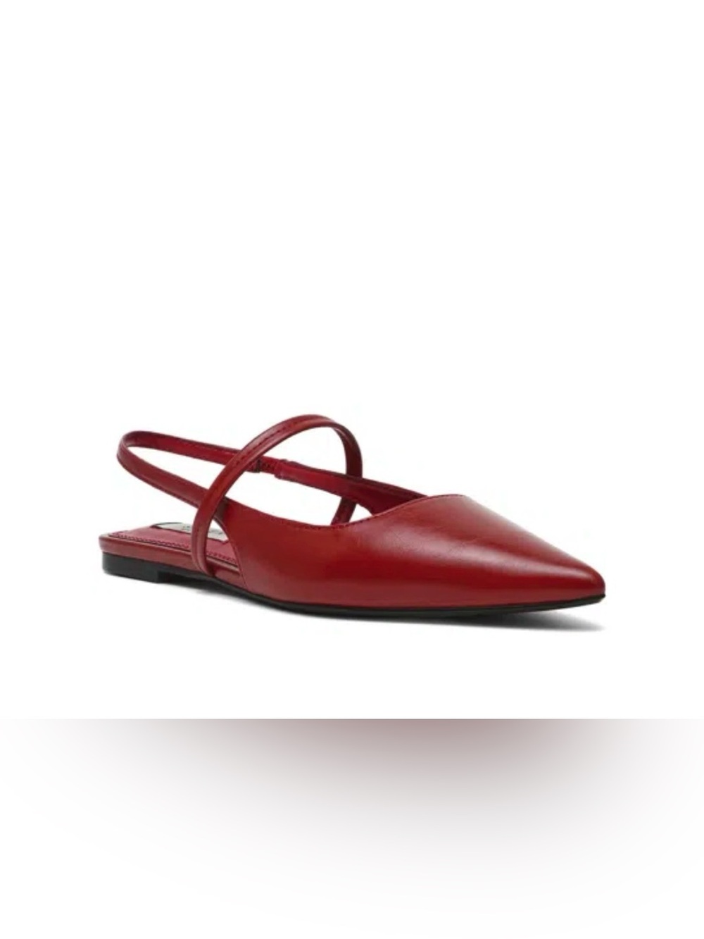 Steven By Steve Madden Red Pointed Slingback Flats